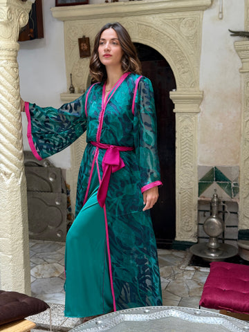 CAFTAN MOUSSELINE IMPRIMEE