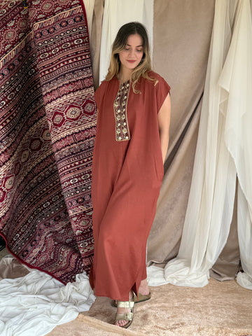ROBE D'HOTESSE BRIQUE