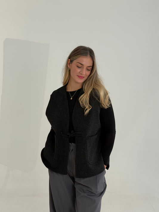 GILET GRIS FONCE