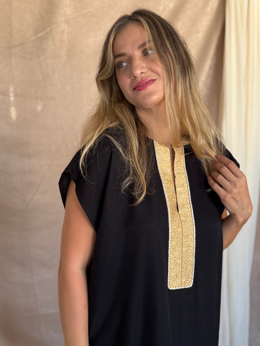 DJELABA LETTRE BEIGE