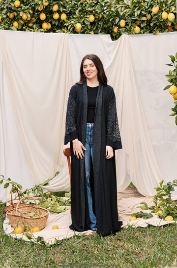 ABAYA NOIR EN DENTELLE