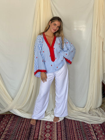 ENSEMBLE CERISE BLEU