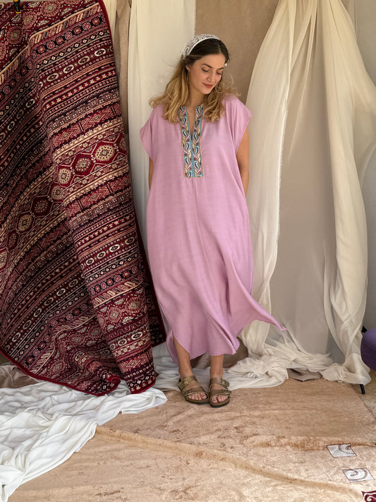 ROBE D'HOTESSE ROSE CLAIR