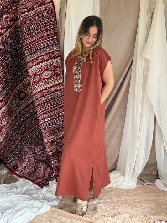 ROBE D'HOTESSE BRIQUE