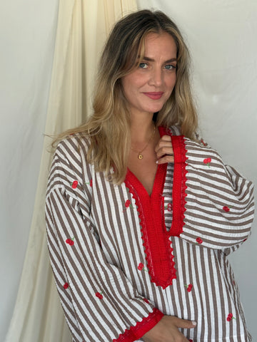 ENSEMBLE CERISE MARRON