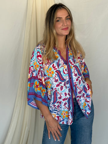 CHEMISE SUNSET BLEU-VIOLET