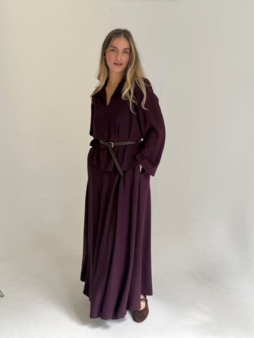 ENSEMBLE JUPE AUBERGINE