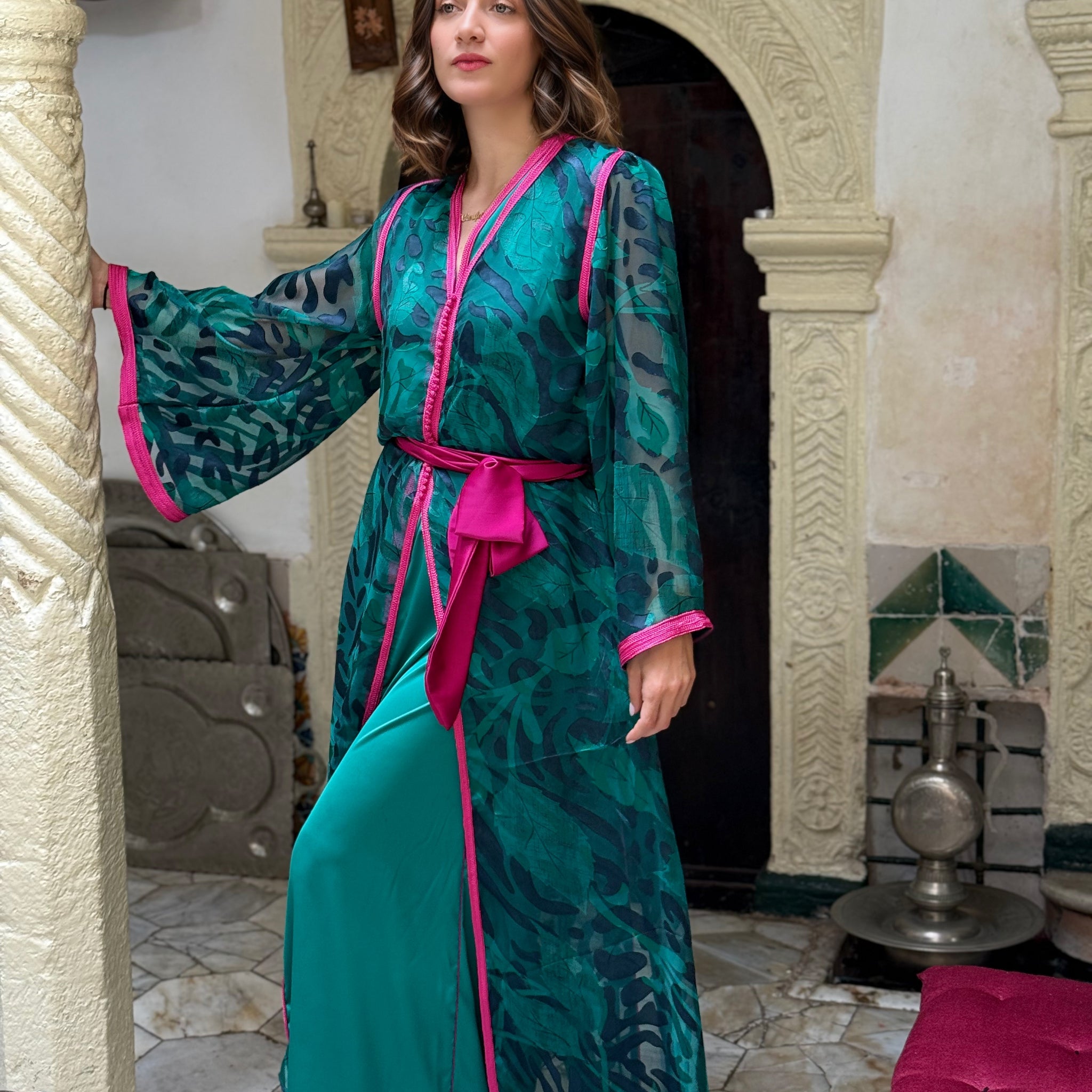 CAFTAN MOUSSELINE IMPRIMEE