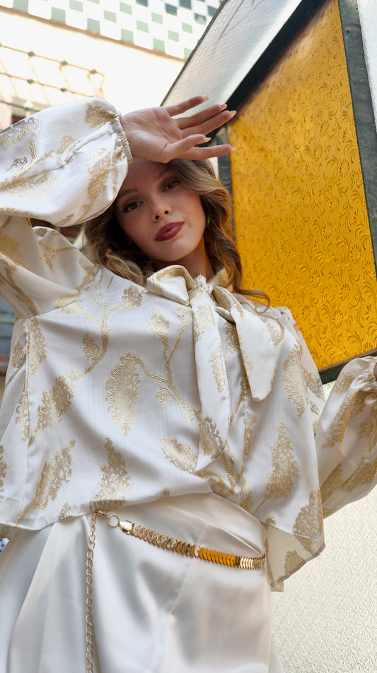 ENSEMBLE CRAVATTE BEIGE