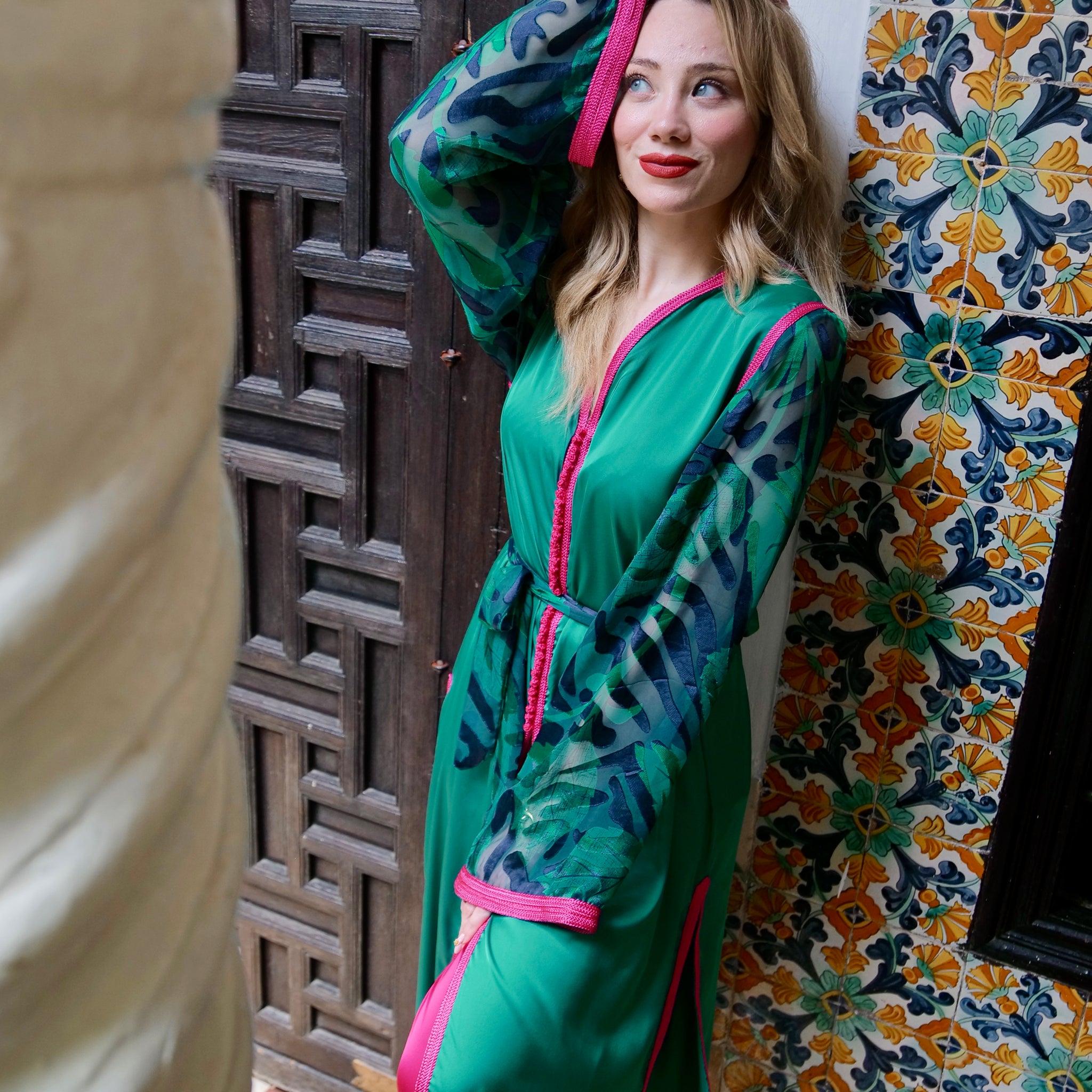 CAFTAN PANTALON ROSE