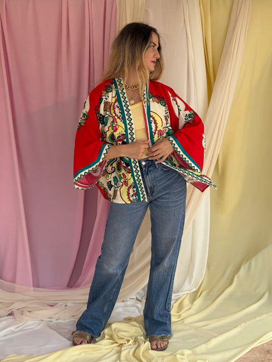 KIMONO MANDALA ROUGE