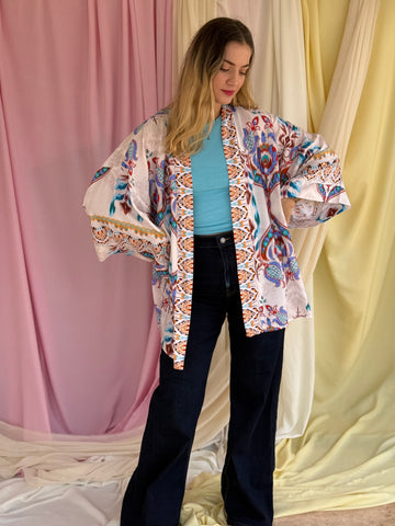 KIMONO FLORA BLEU