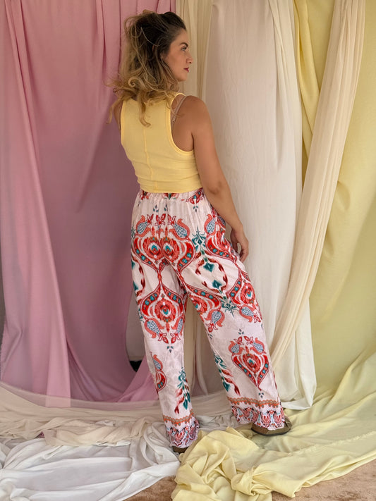 PANTALON FLORA ROUGE