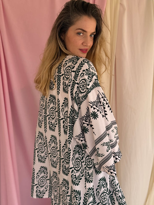 KIMONO OLIVE VERT