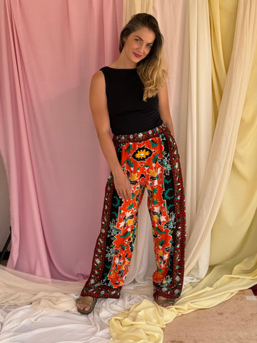 PANTALON MOSAIQUE ORANGE